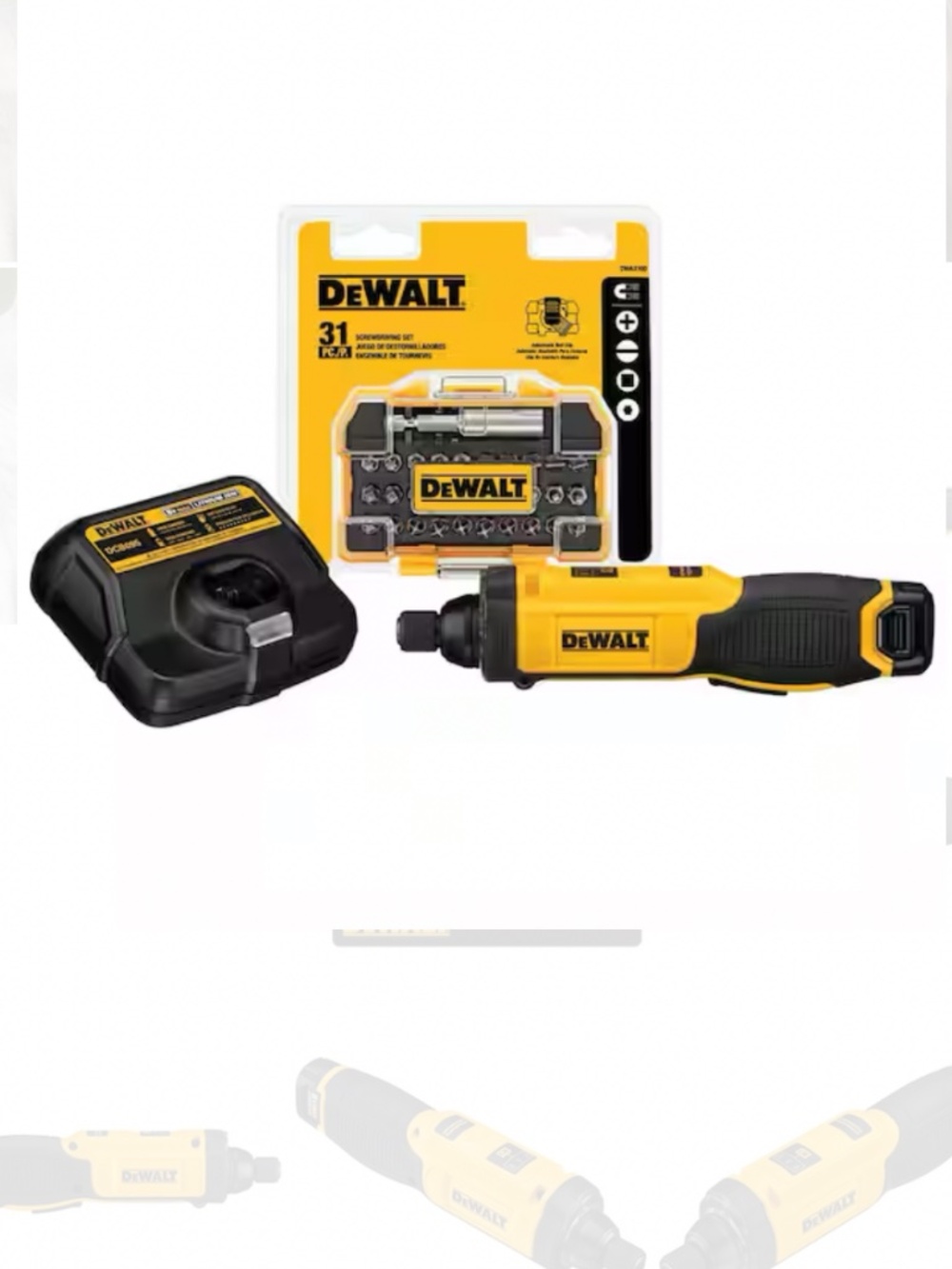Dewalt 8-Volt MAX Cordless 1/4 in. Hex Gyroscopic Screwdriver with Accessory Kit